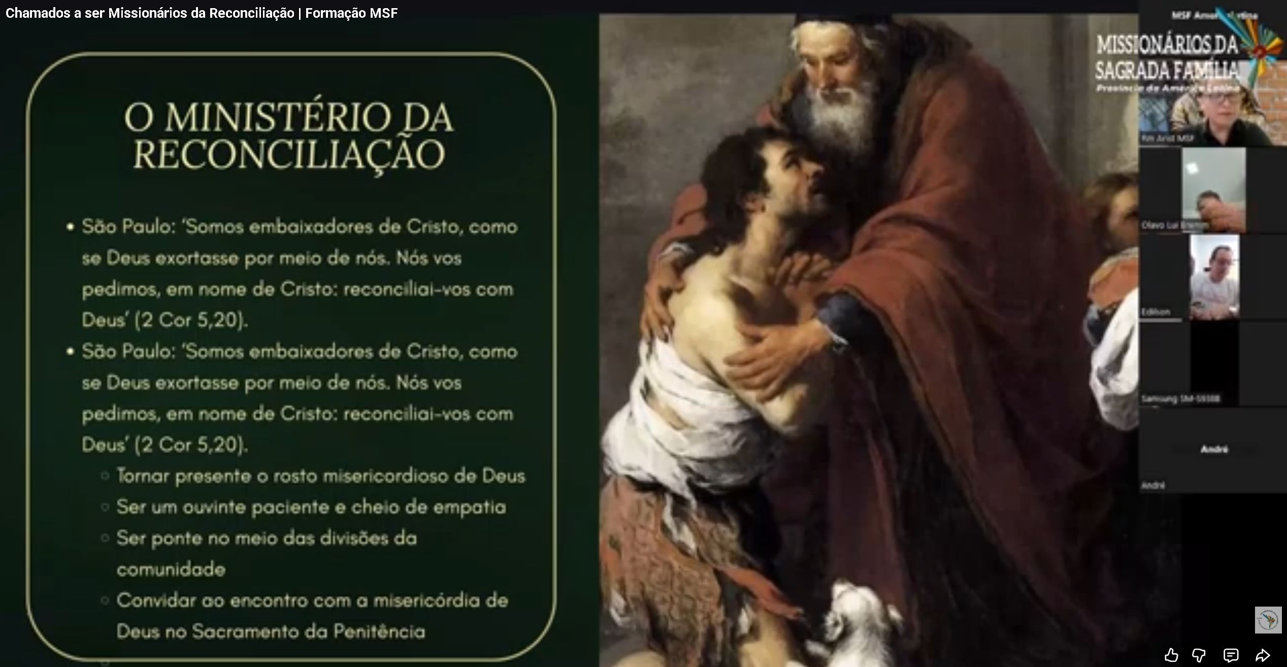Chiamati ad essere missionari della riconciliazione